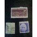 USA 8c stamps x 3