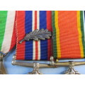 WW1 + WW2 SOUTH AFRICAN MEDAL GROUP (7)  -  M.I.D