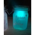 Personalized Frosted Solar Jar