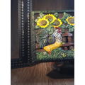 Cast Iron Recipe Book Stand - Sunflowers & Chickens