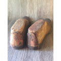 Very Old Wood & Leather Shoemaker Forms (Pair)