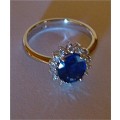 Lady Di Gold and Sapphire Dress Ring