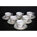 Aynsley -china- -PEMBROKE pattern--TEA cups saucer side plates(Trios)