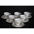 Aynsley -china- -PEMBROKE pattern--TEA cups saucer side plates(Trios)