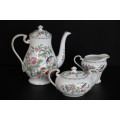 Aynsley -china- -PEMBROKE pattern--Tea/Coffee Pot, sugar basin with lid, milk jug