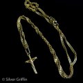 18CT SOLID GOLD CHAIN AND CROSS 4.8g