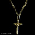 18CT SOLID GOLD CHAIN AND CROSS 4.8g