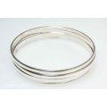 99.9 PURE SOLID SILVER HAND CRAFTED ELEGANT BANGLES EACH BANGLE IS 10g