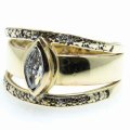 0.28ct Diamond Ring  9ct Yellow Gold ***Valuation certificate included*** R7400.00
