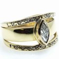 0.28ct Diamond Ring  9ct Yellow Gold ***Valuation certificate included*** R7400.00