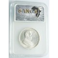 1967 SOUTH AFRICA R1 SILVER AFRIKAANS MS 62 SANGS GRADED