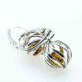 IMPORTED FROM POLAND BALTIC AMBER SOLID 925 SILVER EARRINGS
