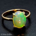 Only from Silver Griffin 3.13 ct  Natural Ethiopian Opal Set in 9ct Solid Gold.