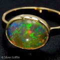 Only from Silver Griffin 3.67 ct  Natural Ethiopian Opal Set in 9ct Solid Gold.