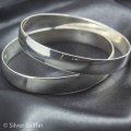 10mm WIDE 99.9 PURE  SILVER BANGLES EACH BANGLE IS 22g