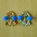 S.A Medical Service collar Badges with Pins In Place - Pair