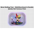 Multifunctional & Durable Metal Rolling Tray - Quirky Girl Print