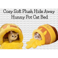 Cozy Soft Plush Hideaway Cat Bed - Hunny Pot
