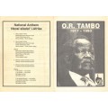 Programme for the Funeral Service of Comrade Oliver Reginald Tambo, ANC. c1993