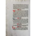 Incunabula page. 15th Century.