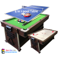 Pool Table Airhockey Table Tennis Dinning Table (4 in 1)
