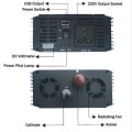 2000W Pure Sine Wave Power INVERTER - 12V DC TO 220V AC