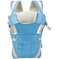 Adjustable Hands-Free 4-In-1 Baby Carrier Bag With Comfortable Head Support & Buckle Straps Sky Blue