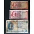 S. A. Bank Note : TWO RAND / TWEE RAND : G Rissik (+ 2 times ONE RAND / EEN RAND)