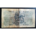 S. A. Bank Note : TWO RAND / TWEE RAND : G. RISSIK (B187-066460)