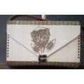 Wooden Handbag Protea