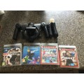 Ps3 Move set plus games and Camra