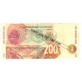 T T MBOWENI R200 RAND SOUTH AFRICAN BANK NOTE 2nd ISSUE DOUBLE AA