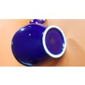Vintage Oriental Cobalt Blue flower Cart Ginger Jar
