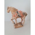 Ceramic Tang Dynasty Horse Replica Oriental sculpture  (Signed)