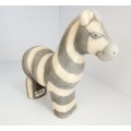 South African Raku Pottery Zebra figurine