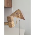 German Designer 1960`s solken leuchten brass bankers lamp