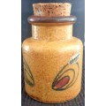 Retro Pottery Regency ware Storage  jar with cork lid