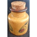Retro Pottery Regency ware Storage  jar with cork lid