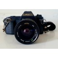 Vibtage Canon T50 Photography Film Camera Zoom Lens Sakar 35-75MM Macro