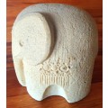 MARBELL Stone Carved Art Belgium Mid Century Abstract Elephant Sculpture