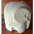 MARBELL Stone Carved Art Belgium Mid Century Abstract Elephant Sculpture