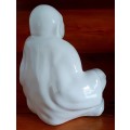 Porcelain laughing Buddha Figurine