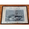 Large Orginal Photo Franklin D Roosevelt War Battleship Aircraft carrier Returning from Vietnam war