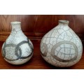 Pair of RAKU pottery vases/pots