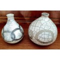 Pair of RAKU pottery vases/pots