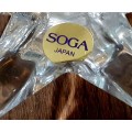 Collection of Soga Japan Glass Candle Holders