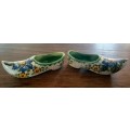 Pair of Gouda Holland Pottery Dutch Clog Shoes