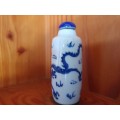 Blue and White Dragon Japanese Porcelain Snuff Perfume