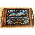 Carlos Zipperer Sobr Butterfly Wing Wood Inlay Tray