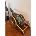 Brass and Wooden Cannon Bottle Holder